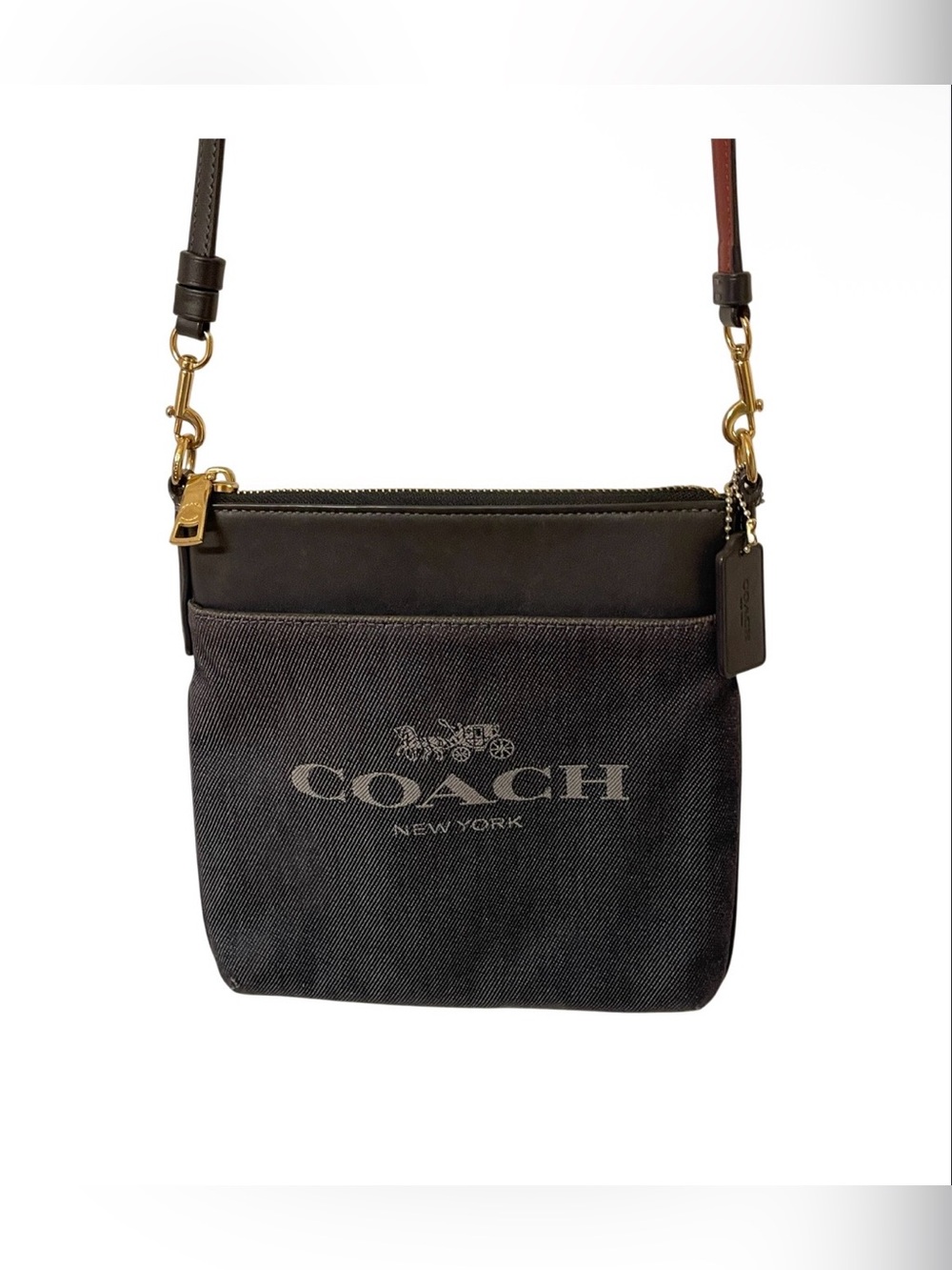 Coach New York Kitt Messenger Denim Crossbody Bag - NWOT **
